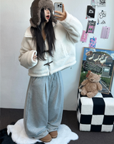 INSIDE-MINK🤍 PINTUCK BASIC LONG WIDE PANTS 🤍🖤🩶3COLOR