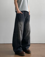 Block Panel Denim Pants
