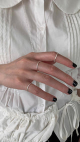 Twinkle THIN silver ring 3set