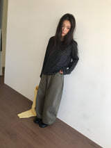 アベニューストライプロングスリーブ（4 Colors)