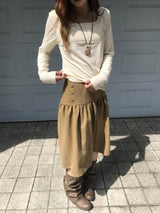nabi button skirt