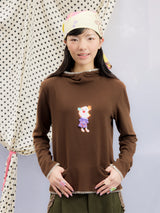 春夏新作オリジナルデザインプリント二色フード付きTシャツ