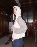 (2color) Waffle Raglan Hood Cardigan