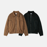 Velvety Suede Padded Jacket (2 Colors)