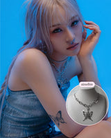 [IDLE Miyeon Necklace] Princess Butterfly Chain Semi Choker Necklace