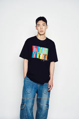 25SS ALIEN RABBIT POPART SHORT SLEEVE T-SHIRT BLACK