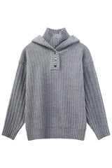 Heavyweight Layered Look Hooded Sweater