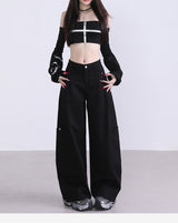 Retro High Waist Wide-Leg Pants – Old Money Style Relaxed Trousers