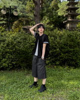 Lyn Pinstripe Carpenter Bermuda Pants