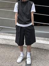 ナイロンワイドハーフパンツ