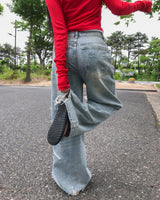 ベッキーラフダメージデニムパンツ