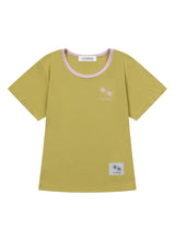 RORA SMALL LOGO U-NECK HALF T (10COLOR)