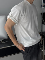 ASCLO オールデイロールアップ半袖Tシャツ (3color)