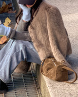 Trin collar fur jacket