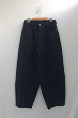 Semi-balloon pocket cotton pants