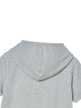 NY アップリケSSフードジップアップ GREY