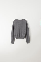 Camel round cardigan (Grey)