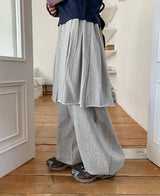 26SS★ [BAONHAUS] Langmel Banding Layered Skirt Pants