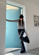 BLACK CAT BOOTS CUT DENIM