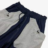 reverse terry pocket denim capri shorts_blue