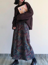 レトロハイウエストAラインスカート