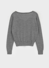[B-BASIC] ワイドVネックニット (50% Wool)
