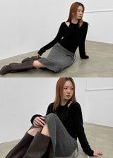 [MADE] Luluco Layered Halter V-neck Knit