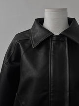 classic washed leather jacket