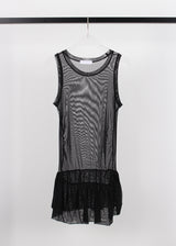 パールメッシュシャーリングトップ