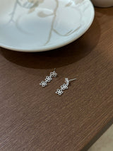 [925silver] フラワードロップピアス