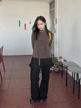 Beaunish Frill Layered Banding Skirt Pants