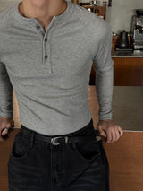 [MUSCLE FIT] Golgi span henry neck long sleeves(4color)