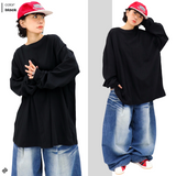 オーバーダンブルボックス長袖Tシャツ