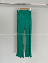 Pleated Slim Long Bootcut Pants