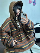 クリームテディシープファーロングパンツ🧸🤎🐑🖤3COLOR