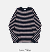 No.1196 MS ストライプルーズTシャツ(3color)