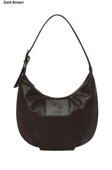 CEDAR SOFT LEATHER HALF-MOON HOBO BAG (3COLOR)