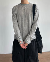 Waffle Crop Long Sleeve Tee