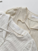 Lace Strap Short Sleeve Blouse