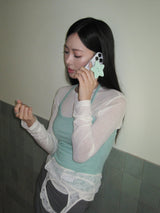 Green apple candy button tok, Mag safe
