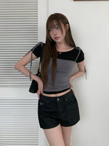 Kandi Bustier 半袖Tシャツ ノースリーブ セット