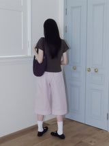 TULIP STRIPE CAPRI PANTS (PINK)