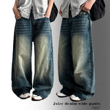 Of washing denim wide pants