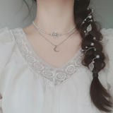 Art Nouveau Moon - necklace