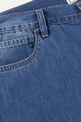 Cooling Washed Straight Jeans