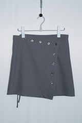 Button String Midi Skirt (Gray)