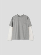 Waffle layered long sleeve tee