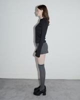 Diagonal Button Long Sleeve Black