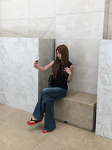 サンセットフェスティバル メッシュクロップニット ナシ (6c)