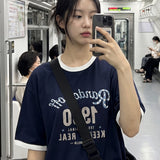 チェッカー アーチ ロゴ リンガー Tシャツ(3color)